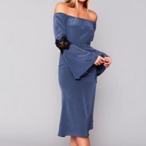 Stone Cold Fox Nicholson off the shoulder dress